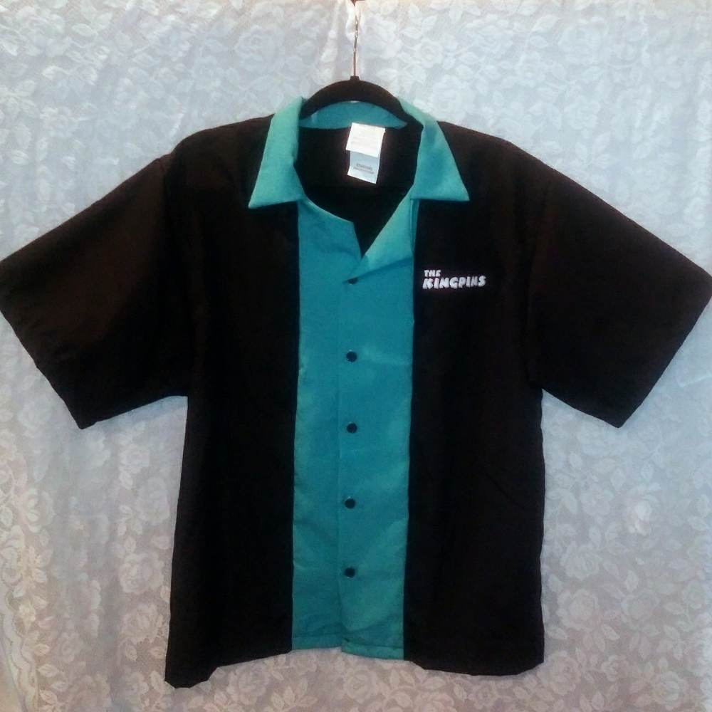 1950's Style King Pins Bowling Button Up Shirt